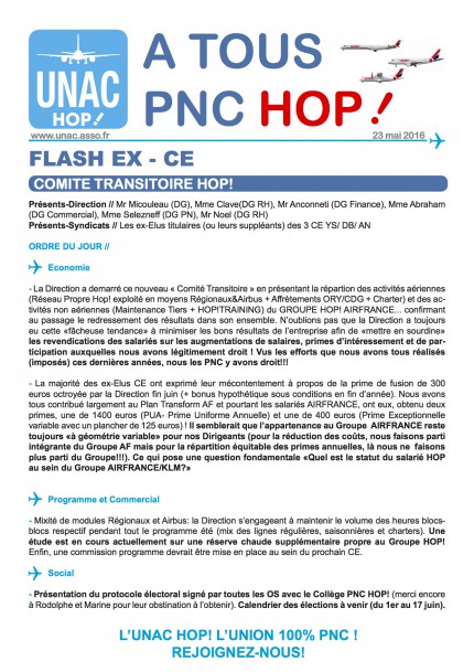 FLASH UNAC HOP COMITE TRANSITOIRE 23 mai