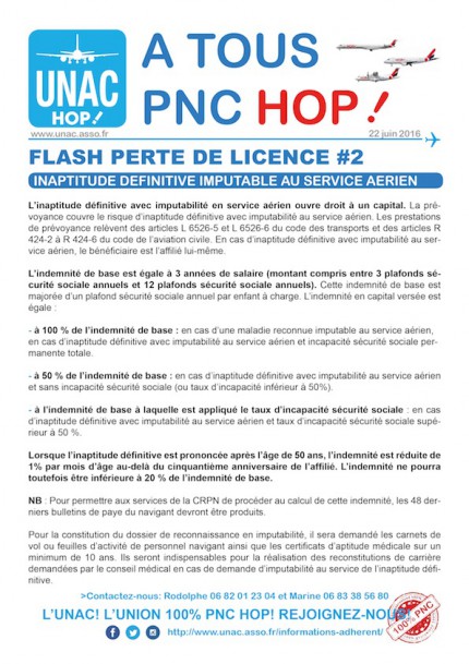 FLASH UNAC HOP COMPARATIF PERTE DE LICENCE P. 2