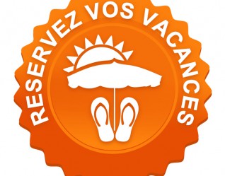 rservation de vacances sur bouton web dent orange