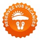 rservation de vacances sur bouton web dent orange