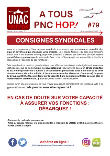 consignes syndicales