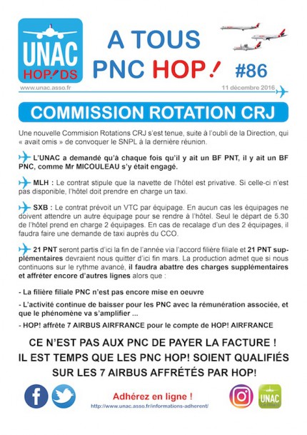 COMMISSION ROTATIONS CRJ #86