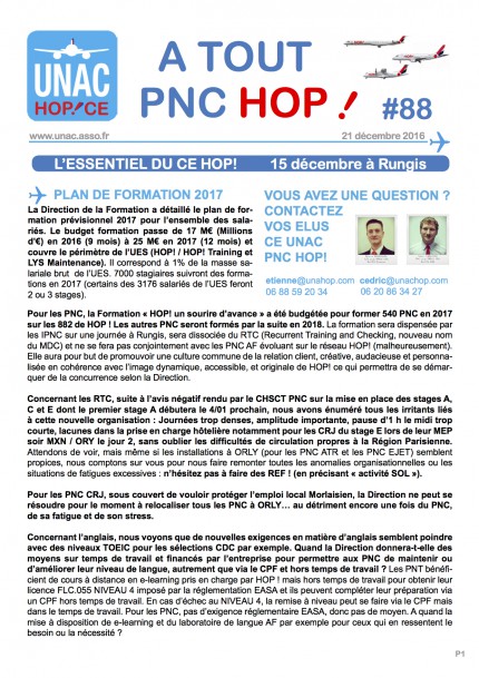 L'ESSENTIEL CE UNAC HOP! PNC #88 p1