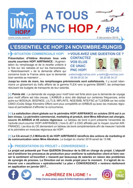 L'ESSENTIEL CE UNAC PNC HOP! #84