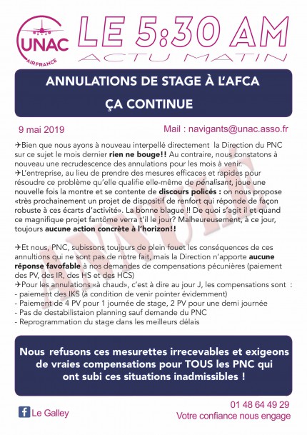 annulation afca