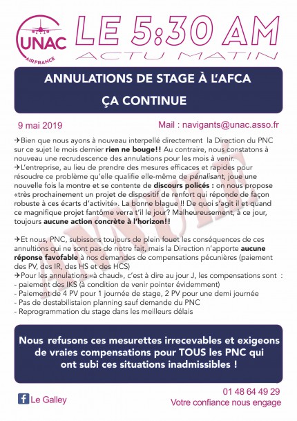 annulation afca