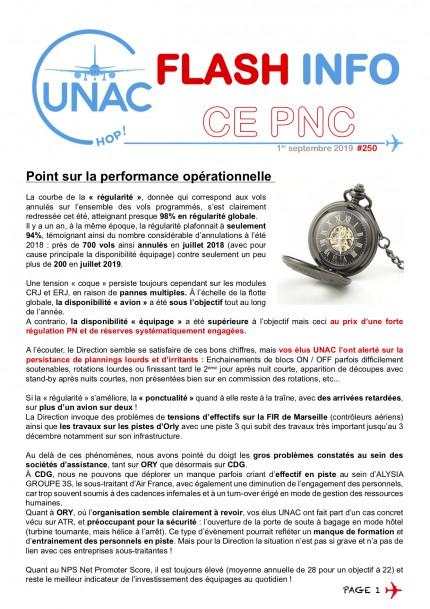 2019-09-01 FLASH INFO CE PNC #250