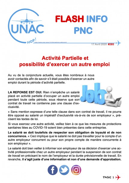 Flash info PNC